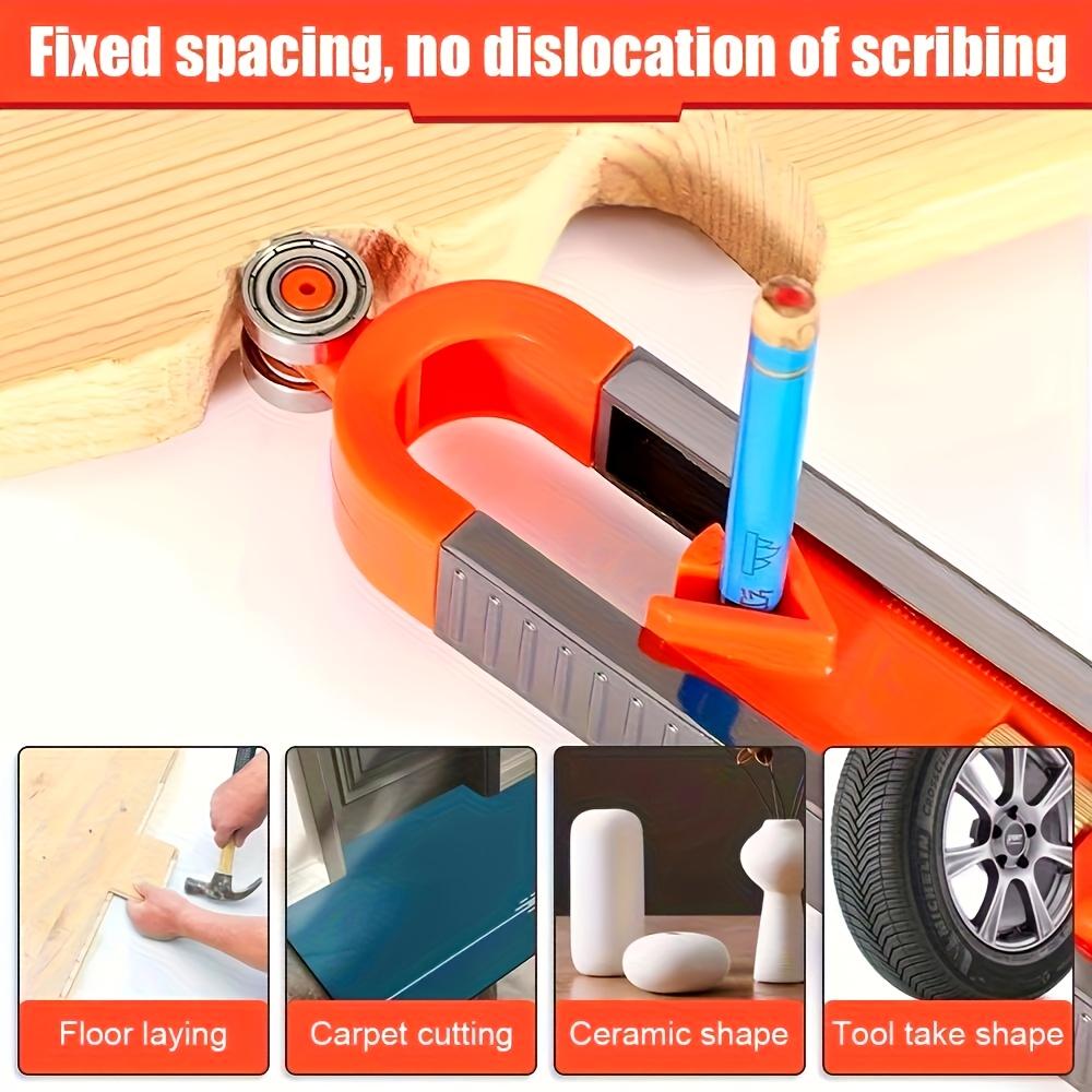 Woodworking Curve Template Tool with Locking Mechanism & Adjustable Radius - 8-Cornered Arch and Curve Guide for Carpentry