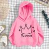 2026 Spring/Autumn Korean Style Girls' Printed Drop Shoulder Thin Hoodie