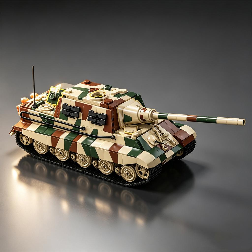 Jagdtiger Heavy Tank Destroyer Sd.Kfz.186 Build-It-Yourself Model Kit “Tiger King” Toy—A Perfect Gift for Military Enthusiasts