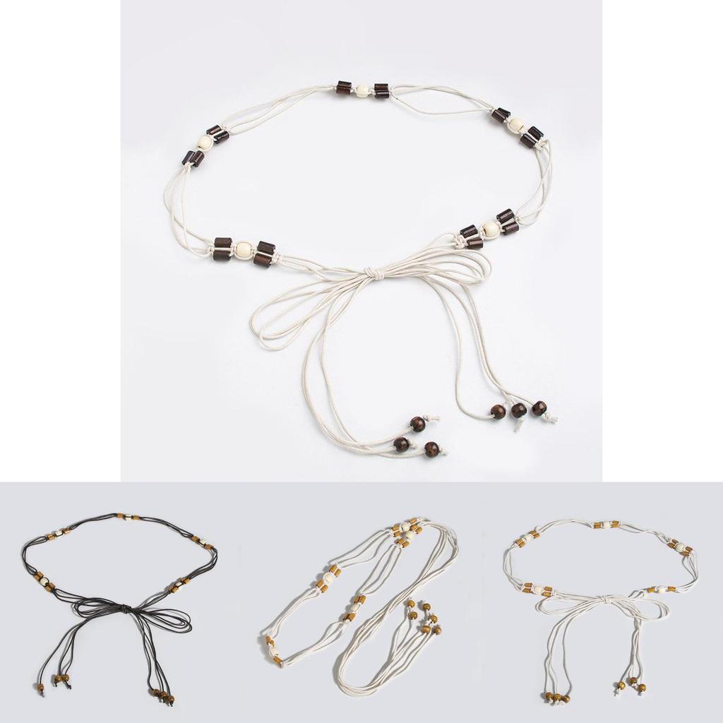 Bohemian Waist Rope Belt With Knotted Closure For Artisanal Ethnic Style Outfits
