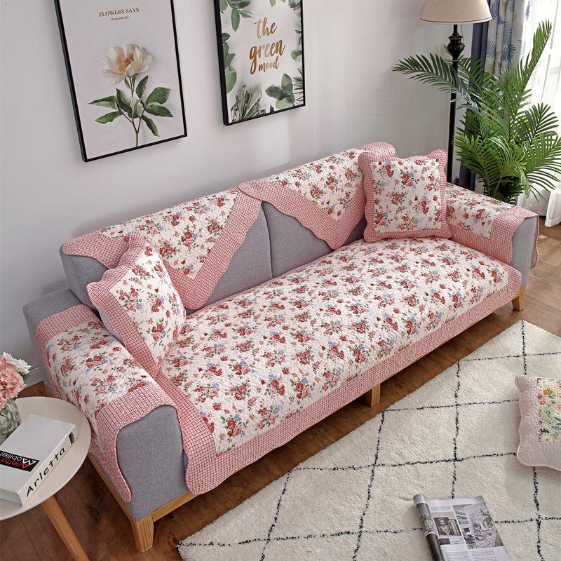 

Экспортный хлопок в корейском стиле, ткань для подушек дивана, чистый хлопок, современная ткань, нескользящая, минималистичная, кожаное полотенце для подушек, круглый год, нейтральная Emotional Rhyme Blossoms 50*50cm