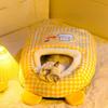 Dinosaur/Bear Pattern Pet Warm Nest Semi-Enclosed Cat Dog Kennel Cute Cat Cave Bed  Sleep