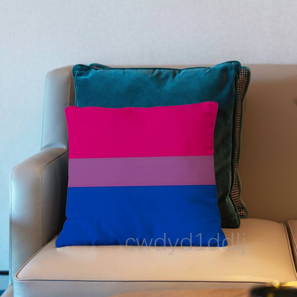 Lgbtq Flags Lesbian Pillow Case Short Plush Sofa Decorative Gift Home Double-sided Printing Cushio