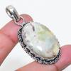 Natural Prehnite Gemstone 925 Sterling Silver Jewelry Pendant 2.13" AP-16242