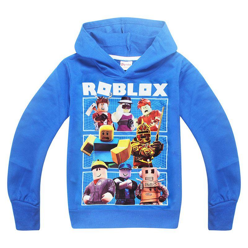 Vibrant Children's Roblox Print Hoodie Sweater With Long Sleeves And Comfortable Fit
