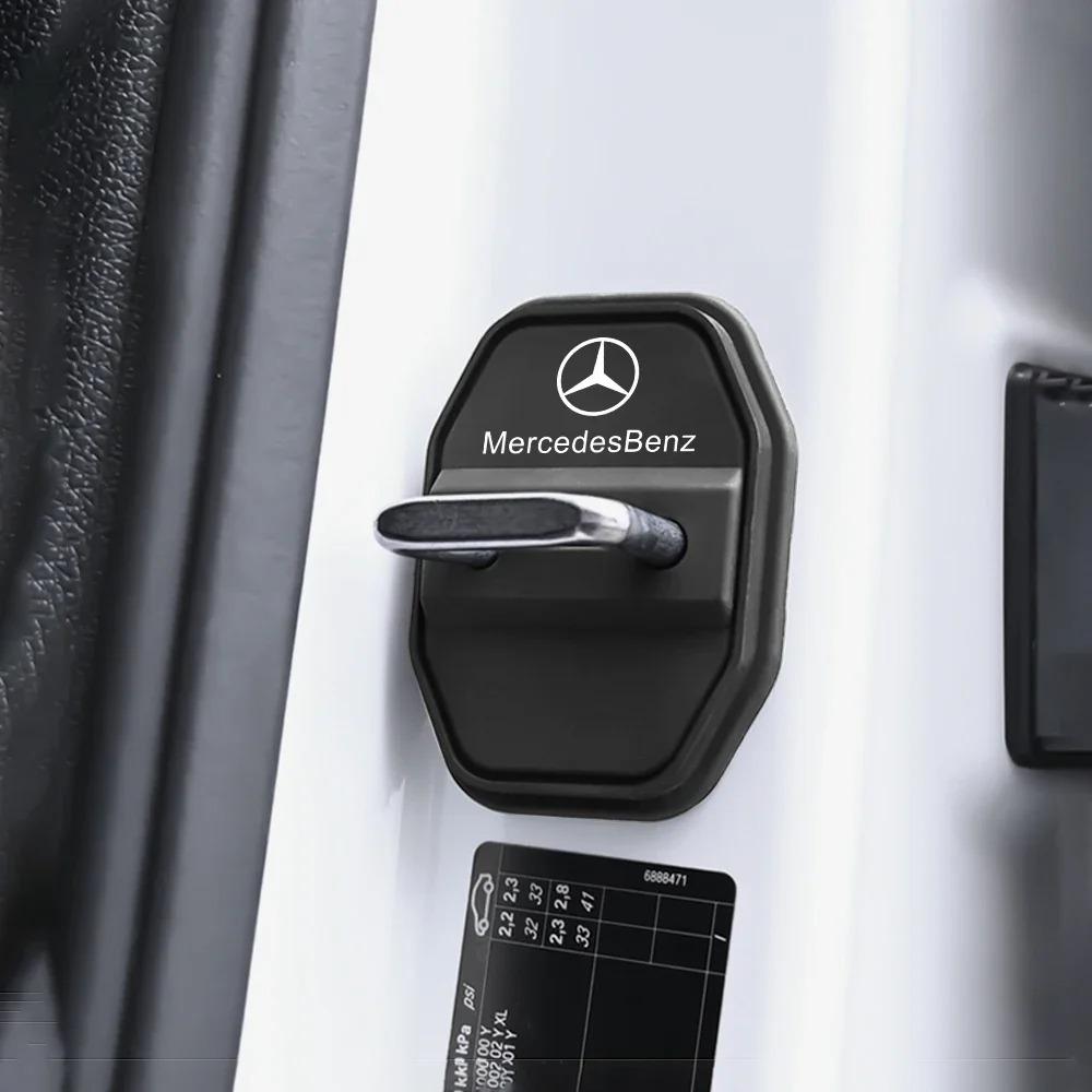 2025 Hot For Benz Car Accessories Silicone Protection Case Auto Door Lock Badge Cover For Mercedes Benz AMG W212 W204 W211 W168