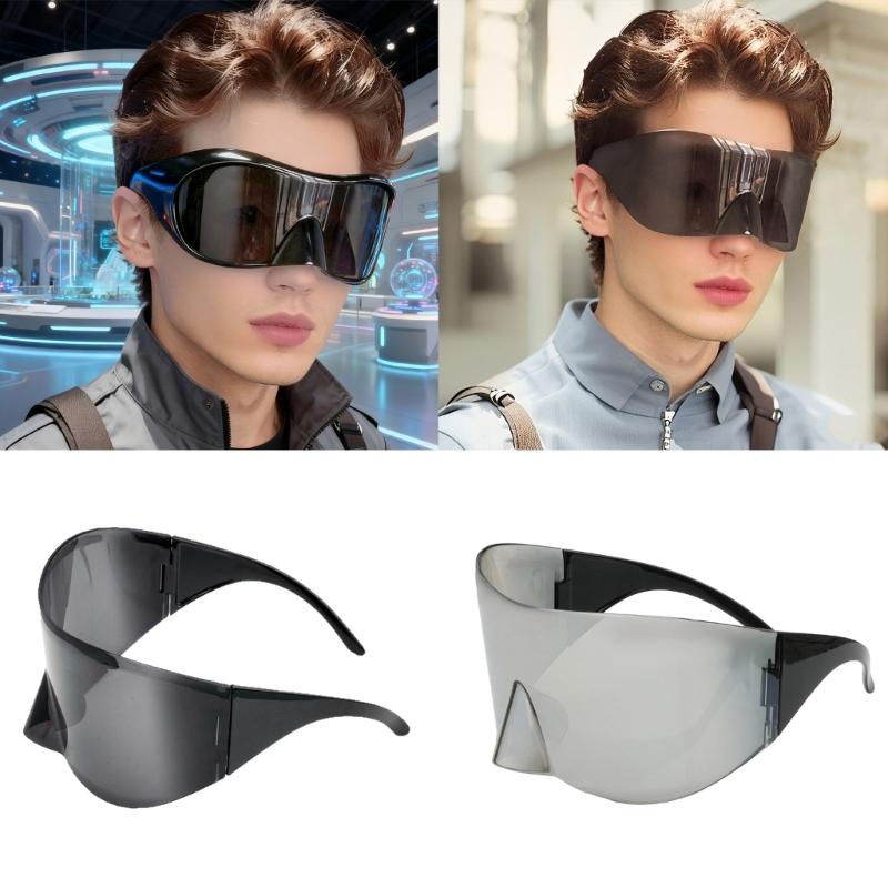 Occhiali da Sole alla Moda a Copertura Totale con Filtro Solare Montatura Leggera per Sport all'Aperto e Guida