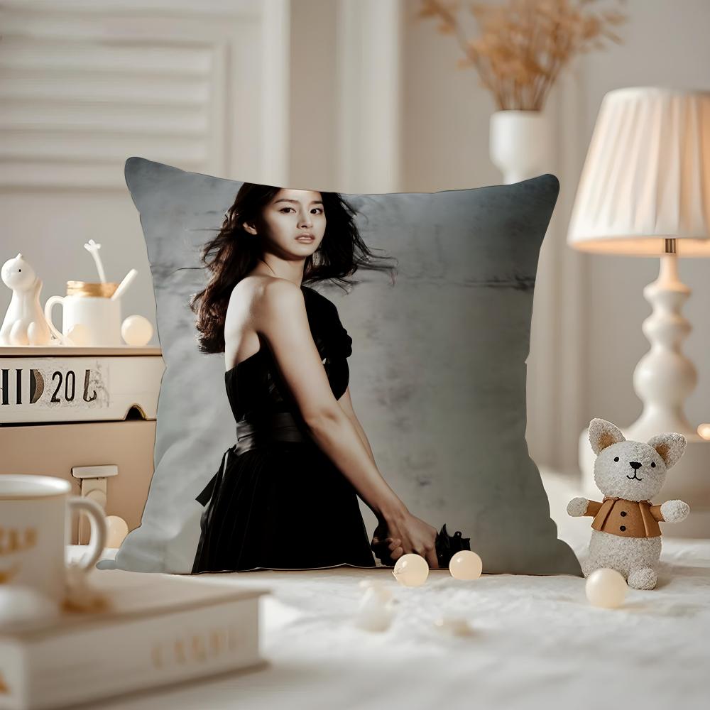 Kim Taehee Actress Cushion Cover Pattern Printed Pillowcase For Living Room Sofa Cushion Cover & Bedroom Decor