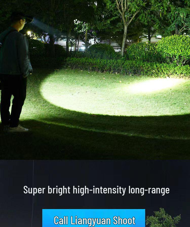 Rechargeable LED Headlamp: Strong Light, Long Range, Waterproof, Ultra-Long Battery Life, Ideal for Miners and Fishing.