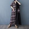 Dimanaf New Women 2025 Plus Size Summer Long Casual Dress Loose Linen Vintage Basic Maxi Dress 9845