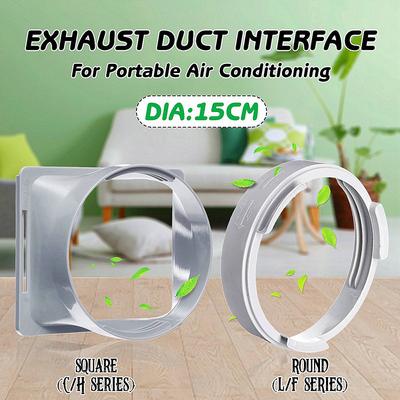 Round Exhaust Hose Interface for 5.91in Diameter Duct Exhaust Hose Coupler Flange Tube Connector for Portable Air