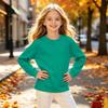 Boys and Girls Long Sleeve Neck T-Shirt, Color, Casual and Comfortable
