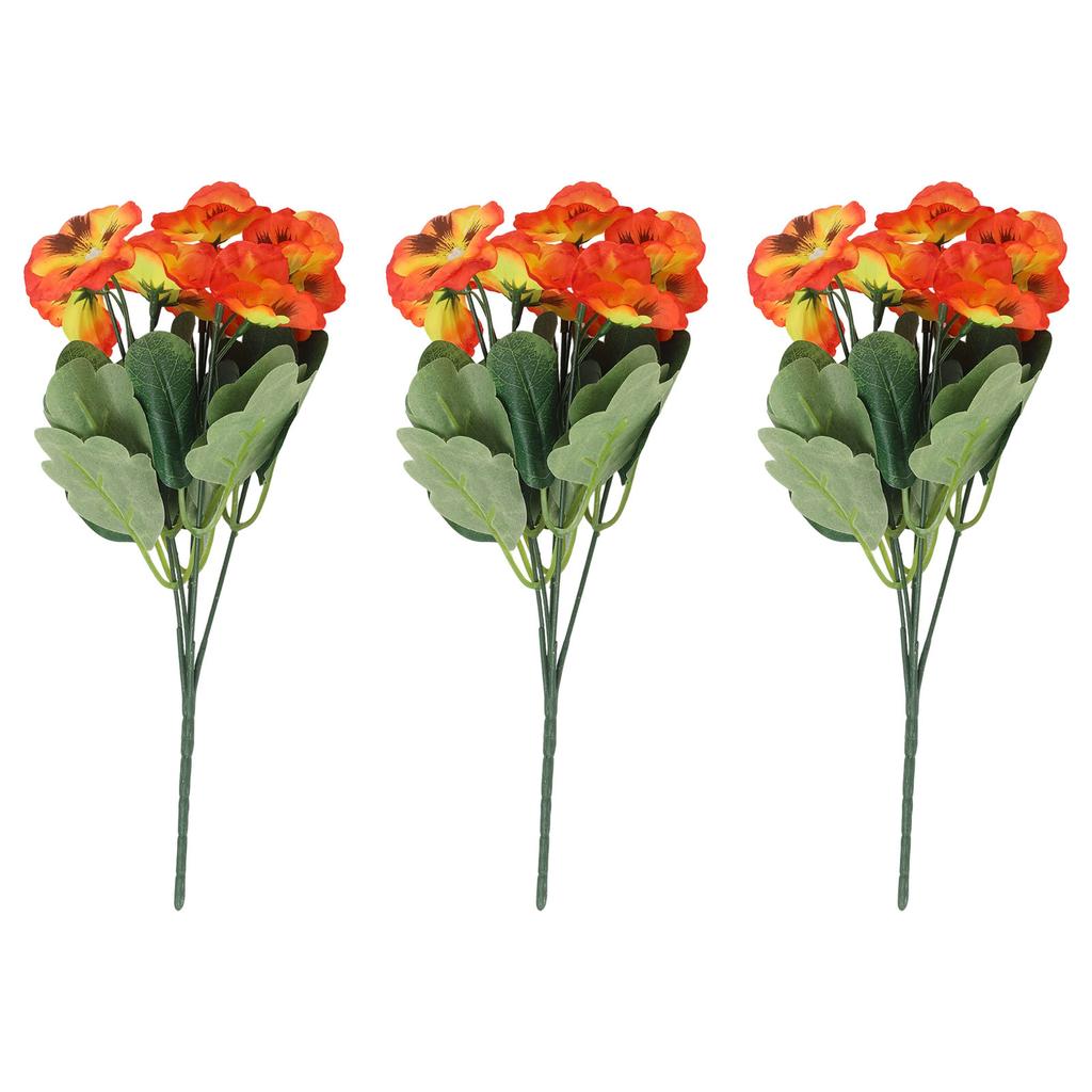 Artificial Pansies Indoor Outdoor Decor UV-Resistant Flowers Versatile Use