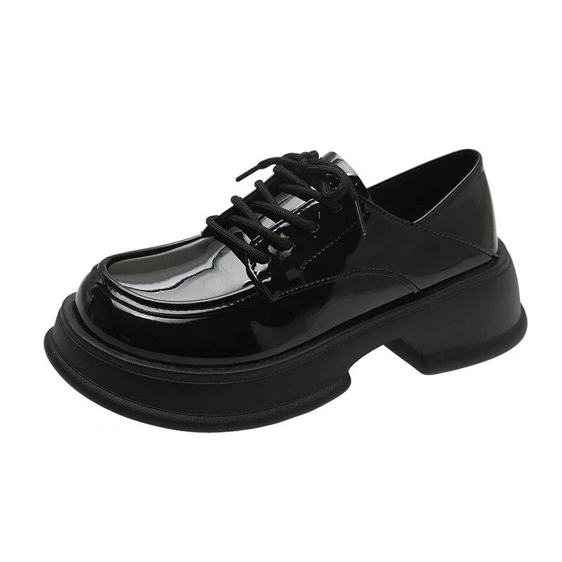 

Классические женские туфли-лодочки на шнуровке, туфли-оксфорды на среднем каблуке с круглым носком, женские однотонные кожаные туфли на платформе, туфли-лодочки 40