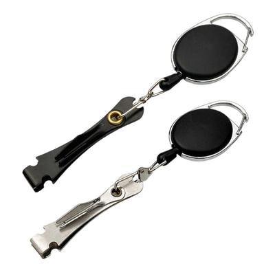 Tackle Box Accessories Knot Tying Tool Line Cutter Fishing Clippers with Retractor Multifunctional Fly Fishing Nipper