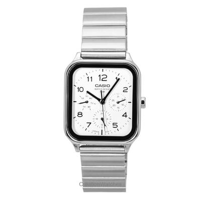 Orologio da Uomo Analogico Standard in Acciaio Inossidabile con Quadrante Bianco al Quarzo MTP-M306D-7AV