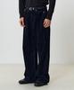 KNOUUN Fold Velvet Denim Pants (Dark Navy)