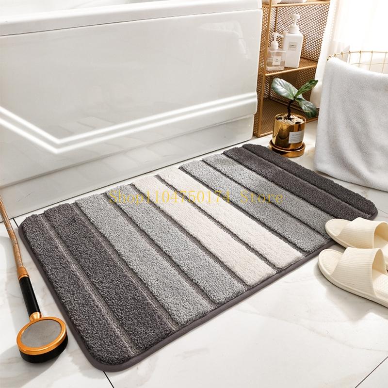 Quick Dry Bath Mat Nonslip Thick Absorbent Machine Washable Soft Bathroom Rug top sale