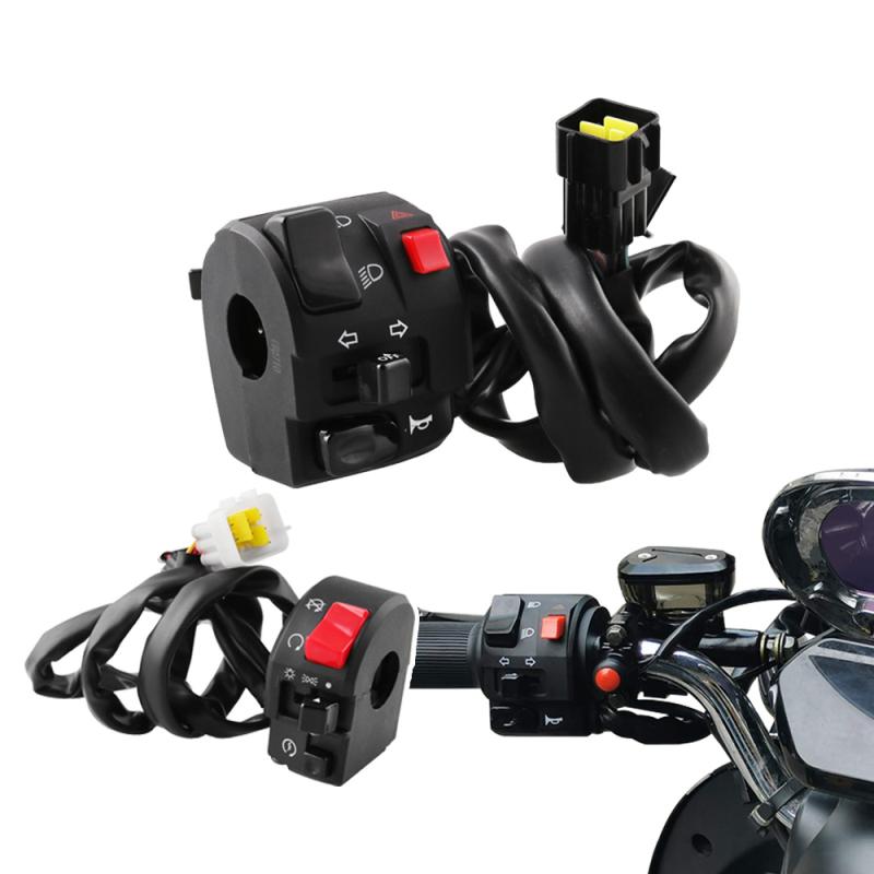 Motorcycles Horn Light Combination Switch Handlebar Controller Motorcycle Shaft Button Turn Signal Fog Light Switch