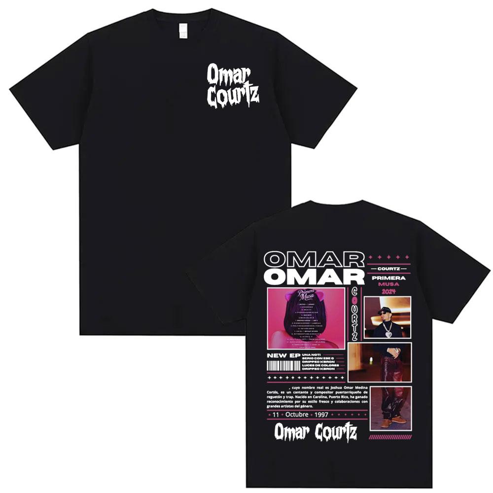 Rapper Omar Courtz Primera Musa 2025 Graphic T-shirts Men Women Vintage 90s Hip Hop Gothic T Shirt Summer Tops Oversized1994