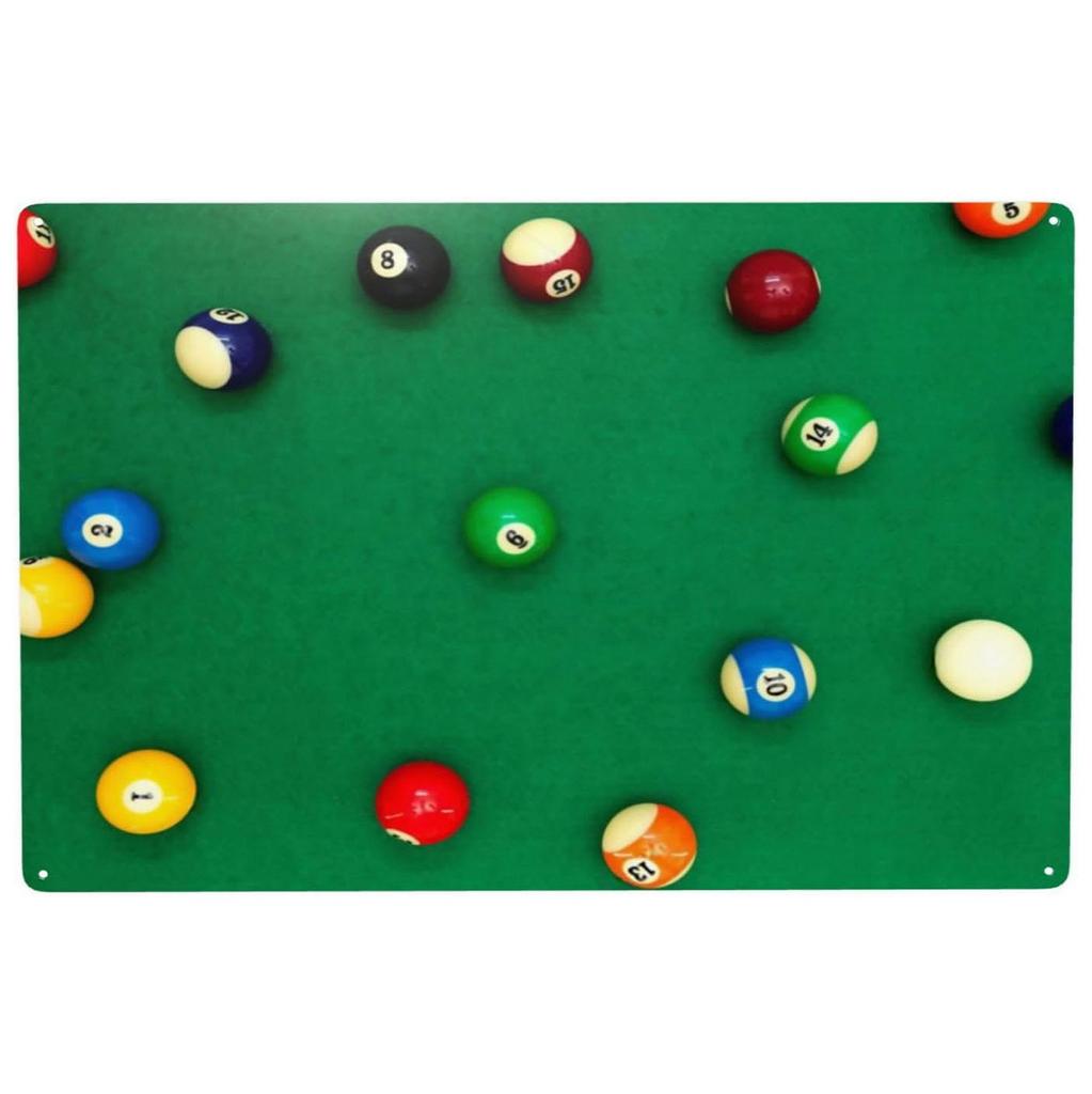 Billiards Metal Tin Signs Snooker Wall Art Posters Plaque Sign Vintage Iron Painting Decoration for Home Cafe Game Room Club Bar