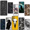 Raven Crow Skull Pattern Phone Case For Samsung Galaxy S23 S22 Ultra Note 20 10 S8 S9 S10 Plus S20 FE S21 FE Cover