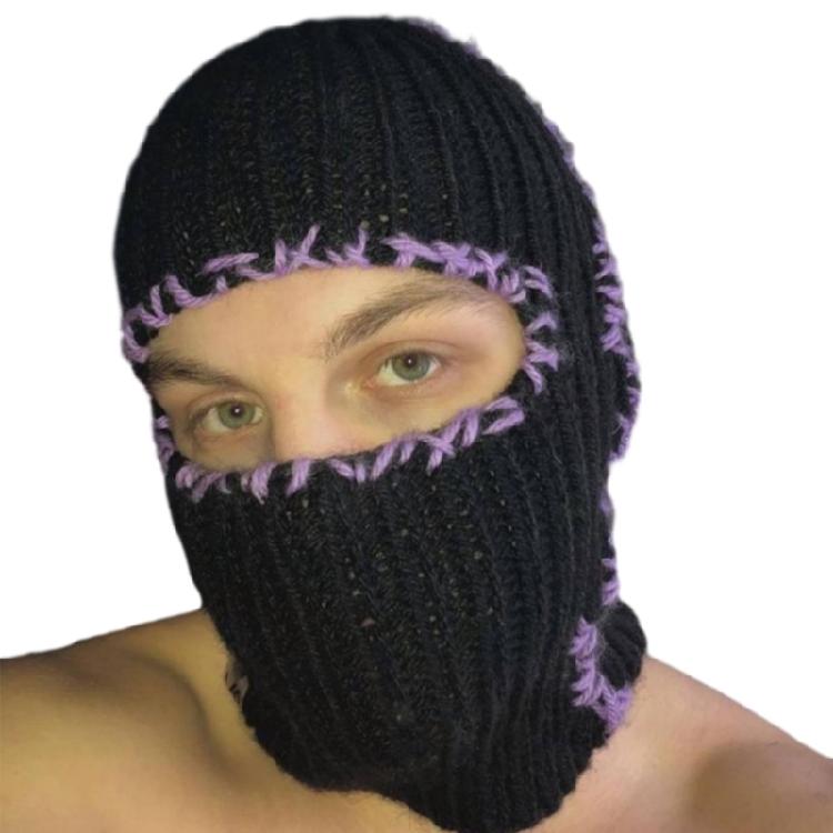 Knit Balaclava Cap for Adult Soft Beanie Hat Female Party Headwear Riding Hat