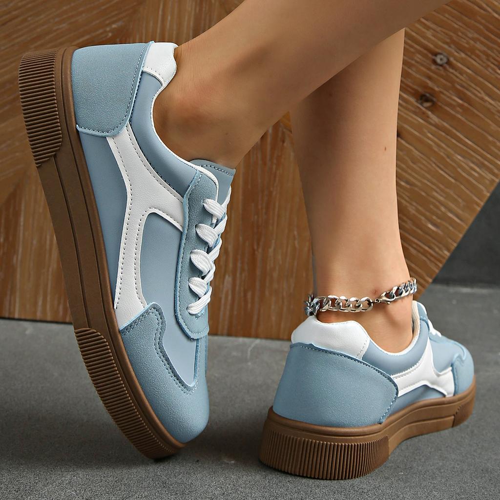 Fashionable New Comfortable and Durable Running Flat Shoes for Women Spring and Autumn Elegant Lace Up Sports and Leisure Shoes