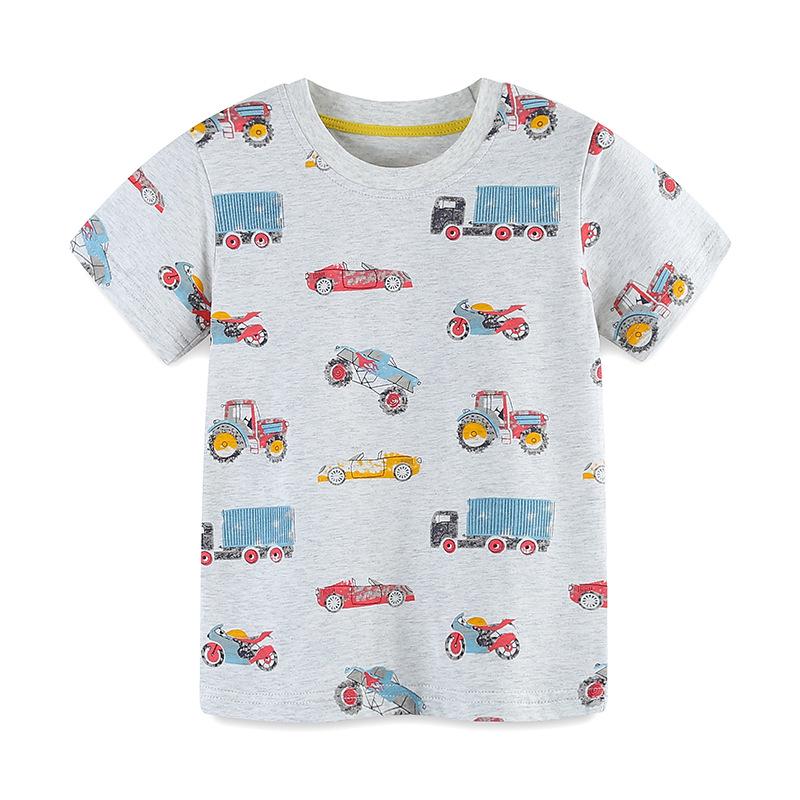 AostaBetty Boys Car Print Short Sleeve Summer Set - European & American Style 2 Years (90 cm)
