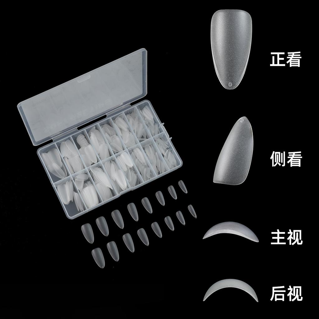 Wearing Nail Pieces Box Matte Transparent Nail Pieces 420 Pieces Manual Wearing Nail Pieces Special for Wearing Nail Pieces