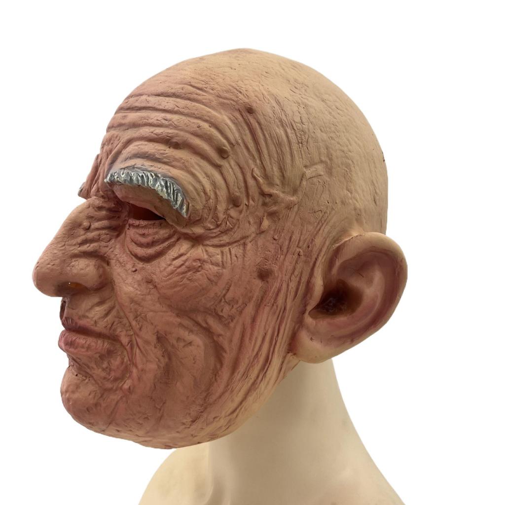 Masca latex bătrân cu cap chel și sprâncene albe