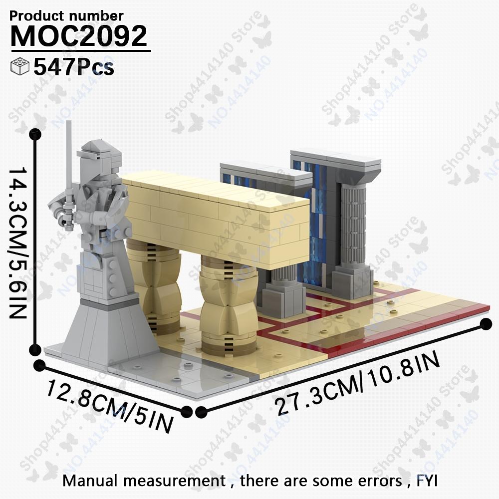 MOOXI Space Wars Movie Throne Military Conference Room Scenario Model Building Block DIY Diorama Bricks For Kids Montessori Toys
