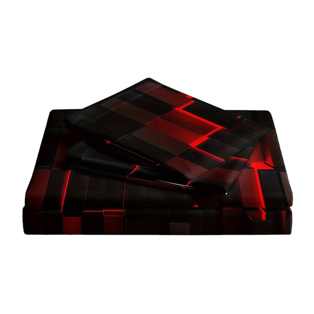 Abstrakte Gittergeometrie Serie Bettbezug Digitaldruck Bettwäsche Set Daunendecke Bezug für Schlafzimmer Raum