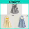 Coral Fleece Hand Towel With Hanging Loop For Kitchen And Bathroom Use
