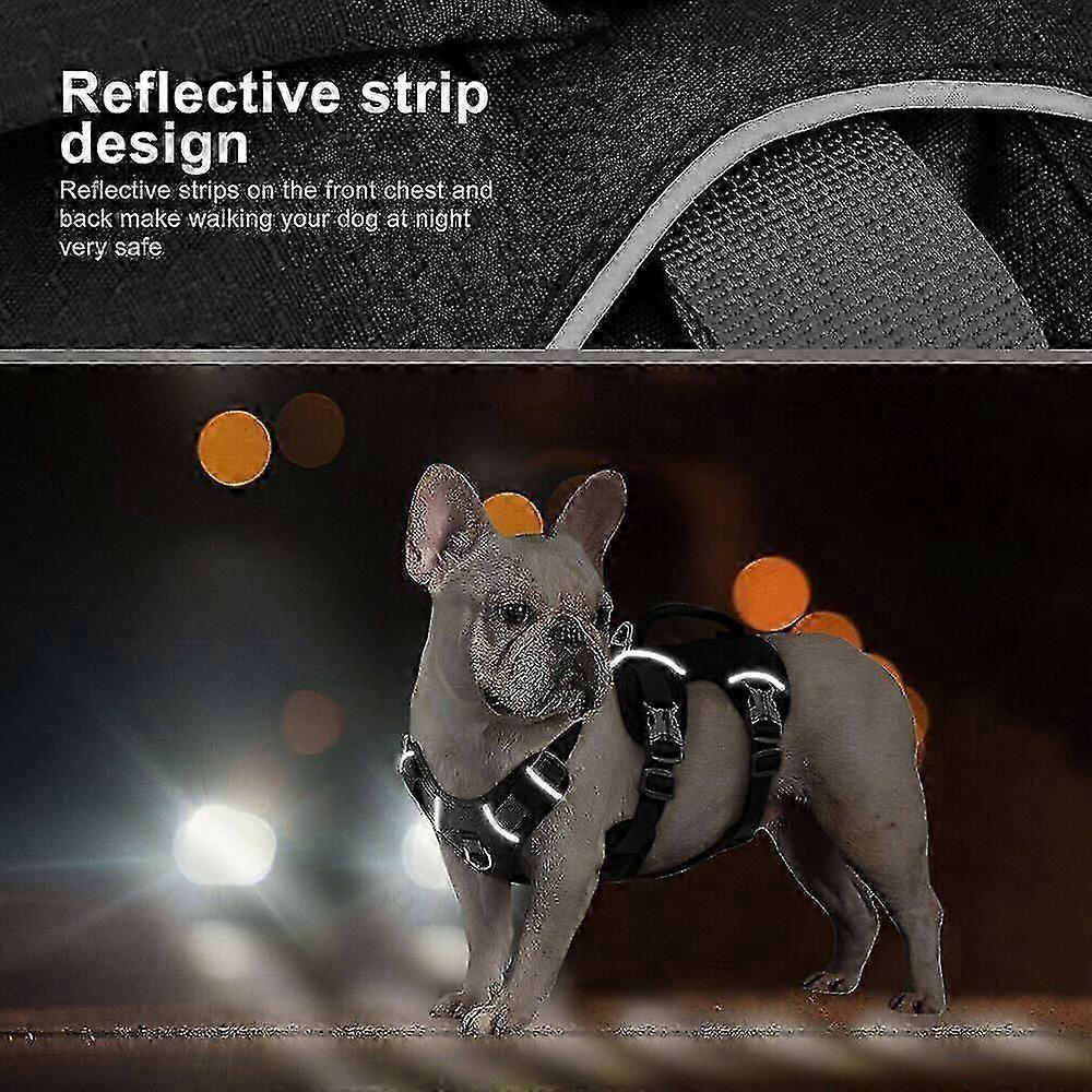 No Pull Escape Proof Dog Harness Reflective Nylon Pet Vest with Handle Adjustable-Good