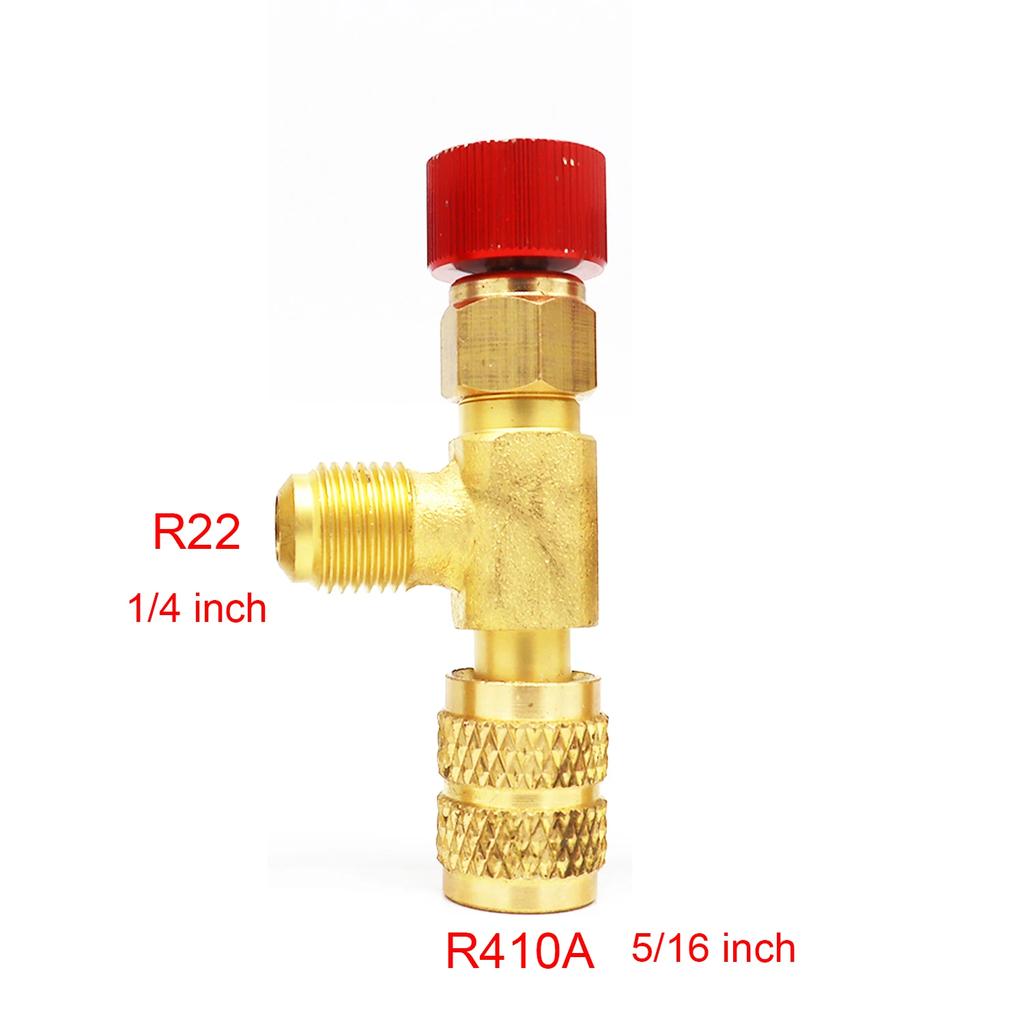 Air Conditioner Refrigerant Safety Valve for R410A & R22, 1/4" SAE 1/4" Male Adapter