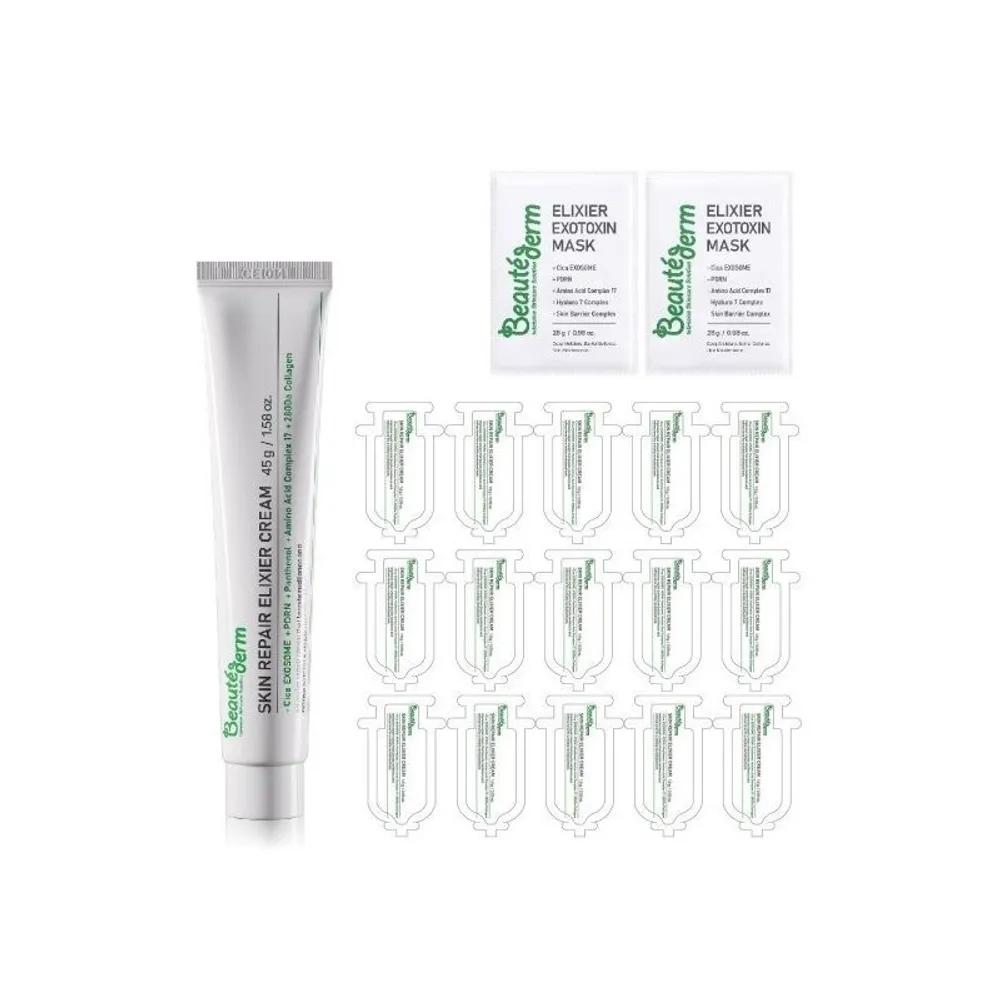

BEAUTEDERM Skin Repair Elixir Cream 45ml + 15 Sheets / Elixir Mask 2 Sheets