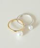 Alleun Silver 925 Bold Nucleus Pearl Ring For Women (Type B)