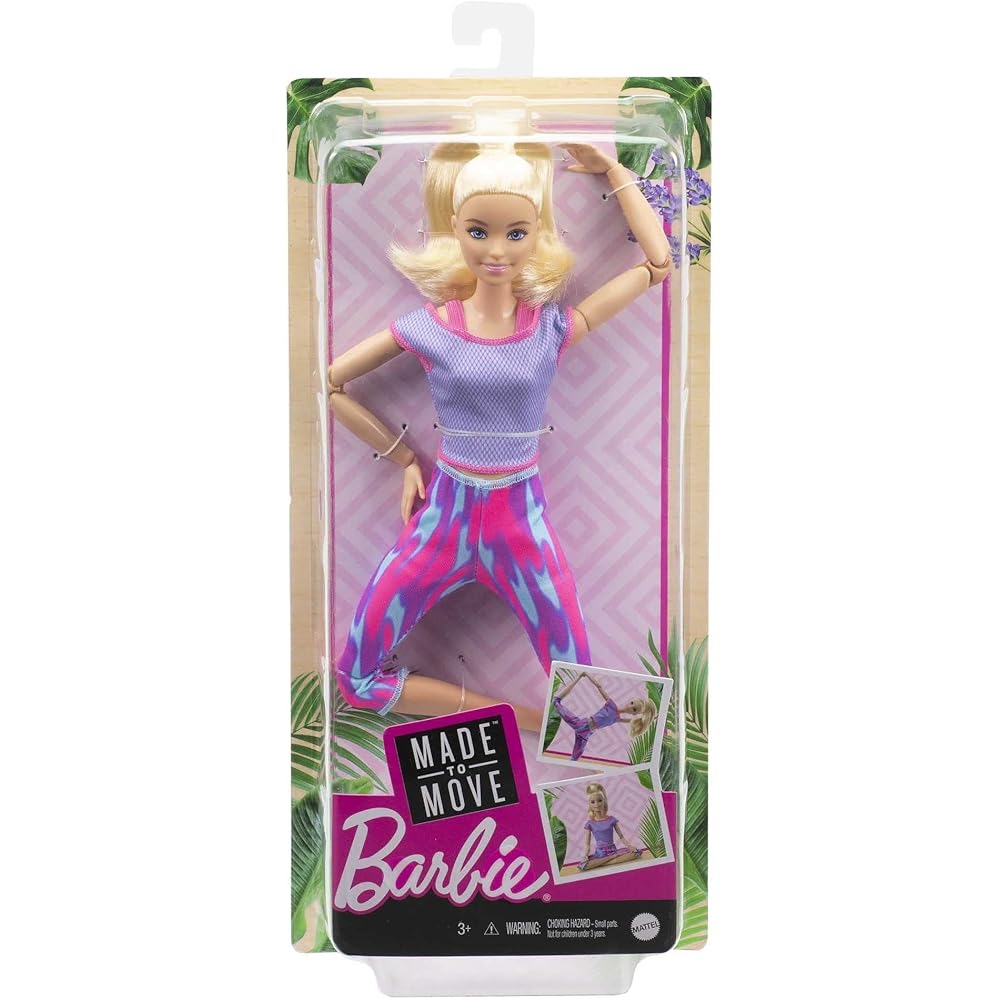 Barbie Cute Pose Purple Pink Doll 3 Years and Up Articulated Joints