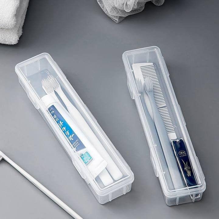 Transparente Zahnbürsten-Aufbewahrungsbox Praktischer Reise-Zahnbürstenhalter Tragbare Zahnbürstenhülle Zahnbürsten-Reisehülle
