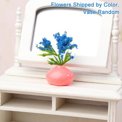 1/12 Dollhouse Miniature Flowers Vase Plant Potted Model Dollhouse Home Decor Toy Micro Landscape Scenery Photo Props