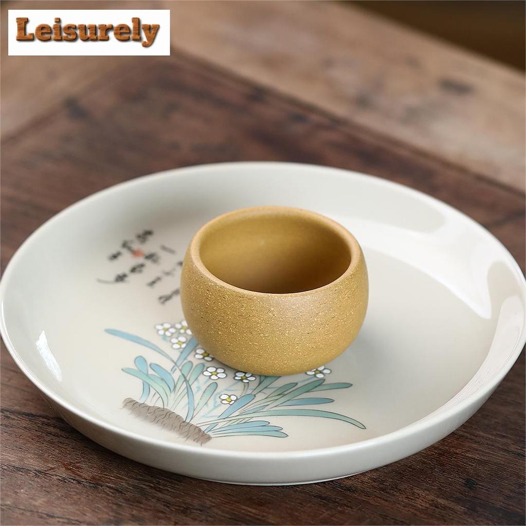 Lote de 2 tazas de té de arcilla morada antiguas, hechas a mano, portátiles, pequeñas, personales, chinas, Zisha, Kung Fu, 50 ml