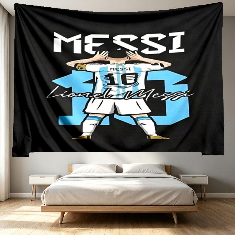 Football Player Print Tapestry - Portable Wall Decor Cloth, for Home, Dorm, Travel, Bedroom, Living Room - Ideal Birthday Housewarming Gift
