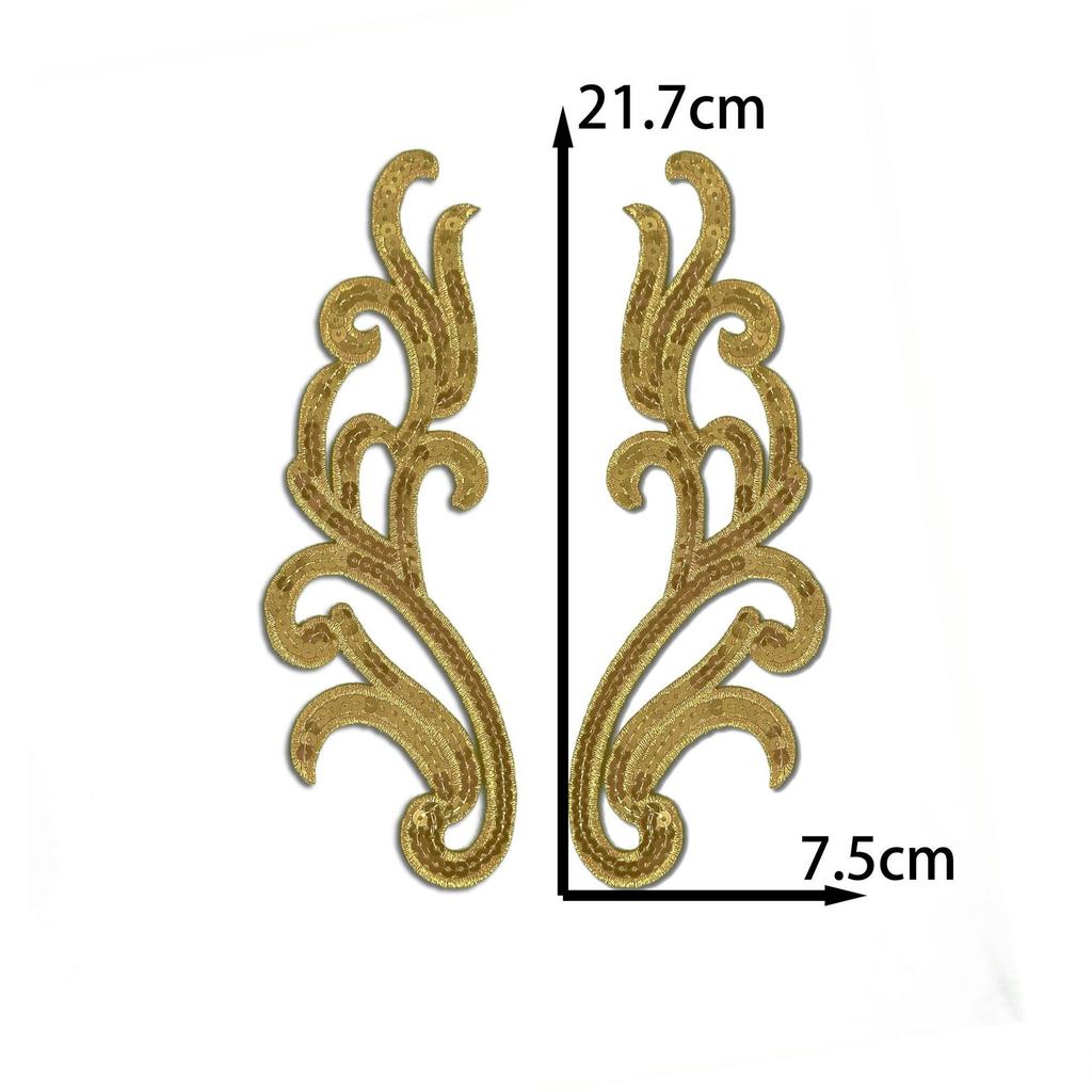 Honeysuckle Pattern Embroidery Cloth Sticker Stage Ancient Costume Drama Dress Patch Diy Handmade Decoration Ironing Accessories