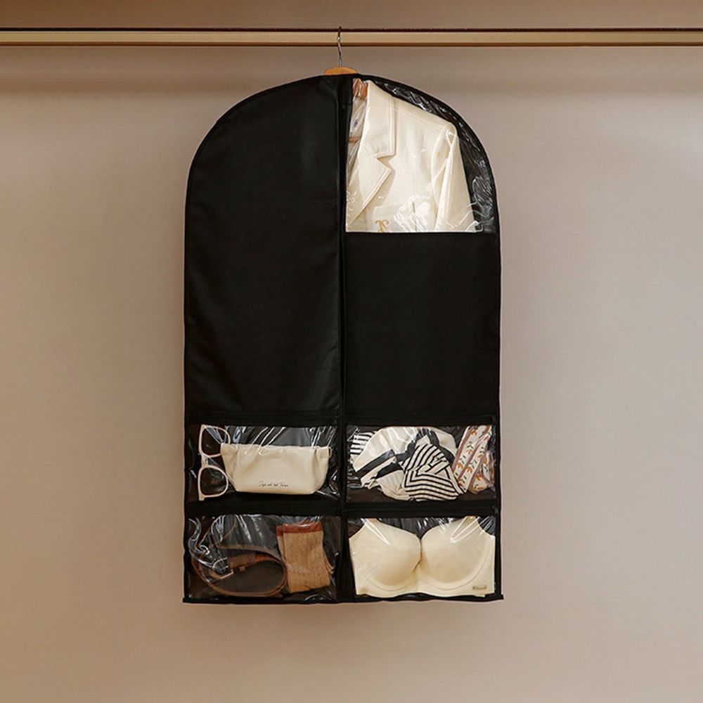 Large Capacity Wardrobe Dust Cover Reusable Wardrobe Organizer Hanging Storage Bag Garment Protector Underwear Socks Storage