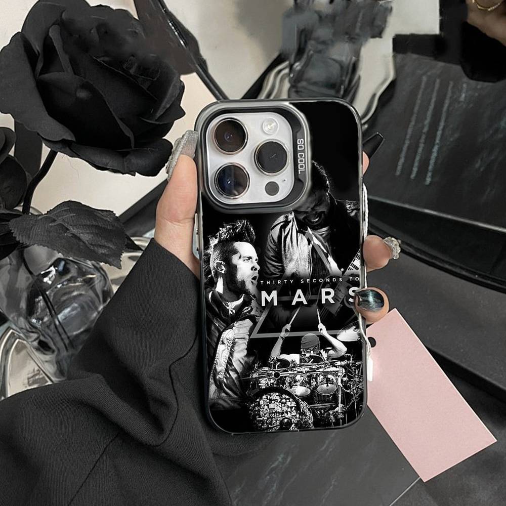 30 Seconds to Mars Phone Case For IPhone 16 17 15 14 12 13 Pro Max Black Color Shockproof Cover