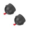 2pcs No Slip Cue Tip Chalk Billiard Pool Cue Chalk Holder with Cord for Snooker Pool (Black)