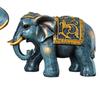 1 Pair Innovative Elephant Resin Ornament Inviting Wealth and Keeping Business Elephant Statue for Office Living Room