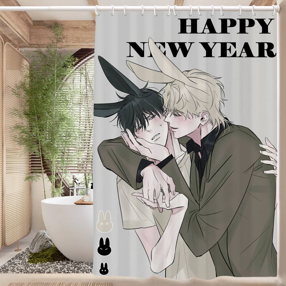 Ebbe in der Dämmerung Anime Duschvorhang - Wasserabweisend und auslaufsicher, Schimmel- und Mehltauresistent für