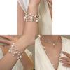 Elegant French Vintage Pearl Choker Necklace With Geometric Design For Women
